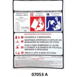 07053 A - Carreta Pó - Rótulo carreta pó pressurizado 20/30/50/70/100 kg