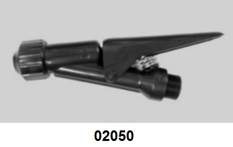 02050 - Pistola preta, confeccionada em ABS, para ser utilizada nos extintores de carreta P 20, pressão direta e indireta-0