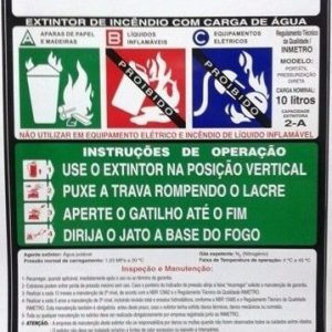 07051 D - AP - Rótulo modêlo standard água pressurizada 10 Lt -0