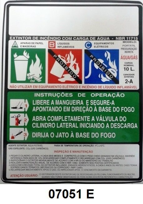 07051 E - AP Indireta - Rótulo modêlo standard água pressurizada indireta 10 Lt-0